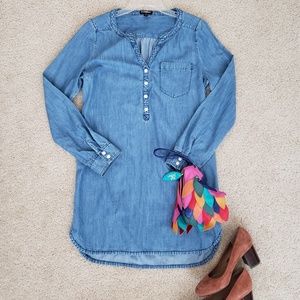 EXPRESS Denim Pocket Shirt Dress